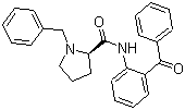 (2R)-N-(2-Benzoylphenyl)-1-(phenylmethyl)-2-pyrrolidinecarboxamide molecular structure (CAS 105024-93-9)