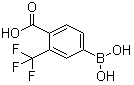 4-Borono-2-(trifluoromethyl)benzoic acid molecular structure (CAS 1050424-03-7)