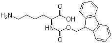N-芴甲氧羰基-L-赖氨酸分子结构 (CAS 105047-45-8)