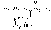 (3R,4R,5S)-4-(乙酰氨基)-5-氨基-3-(1-甲基丙氧基)-1-环己烯-1-羧酸乙酯分子结构 (CAS 1052063-37-2)
