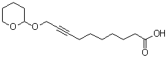 结构式 CAS# 1053656-74-8, 10-[(四氢-2H-吡喃-2-基)氧基]-8-癸炔酸