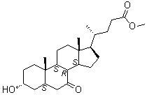 7-氧代-3alpha-羟基-5beta-胆酸甲酯分子结构 (CAS 10538-59-7)