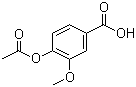 4-乙酰氧基-3-甲氧基苯甲酸分子结构 (CAS 10543-12-1)