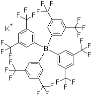 四[3,5-二(三氟甲基)苯基]硼酸钾盐分子结构 (CAS 105560-52-9)