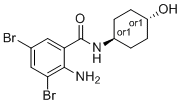 2-氨基-3,5-二溴-N-((1r,4r)-4-羟基环己基)苯甲酰胺分子结构 (CAS 105735-86-2)