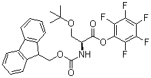 N-芴甲氧羰基-O-叔丁基丝氨酸五氟苯基酯分子结构 (CAS 105751-13-1)