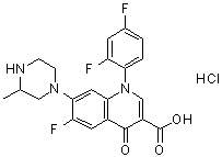 Temafloxacin hydrochloride molecular structure (CAS 105784-61-0)