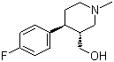 (3S,4R)-4-(4-Fluorophenyl)-3-hydroxymethyl-1-methylpiperidine molecular structure (CAS 105812-81-5)
