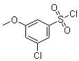 3-氯-5-甲氧基苯磺酰氯分子结构 (CAS 1058740-21-8)