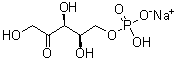 D-苏式-2-戊酮糖 5-(磷酸二氢酯)单钠盐分子结构 (CAS 105931-44-0)