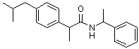 2-(4-Isobutylphenyl)-N-(1-phenylethyl)propionamide molecular structure (CAS 105959-56-6)