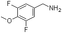 3,5-二氟-4-甲氧基苄胺分子结构 (CAS 105969-16-2)