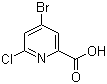 4-Bromo-6-chloro-2-pyridinecarboxylic acid molecular structure (CAS 1060805-66-4)