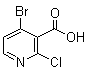 4-Bromo-2-chloro-3-pyridinecarboxylic acid molecular structure (CAS 1060805-68-6)