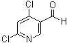 4,6-二氯吡啶-3-甲醛分子结构 (CAS 1060811-62-2)