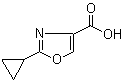2-Cyclopropyl-1,3-oxazole-4-carboxylic acid molecular structure (CAS 1060816-04-7)