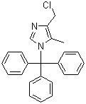 4-(氯甲基)-5-甲基-1-(三苯基甲基)-1H-咪唑分子结构 (CAS 106147-85-7)