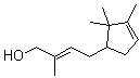 (2E)-2-甲基-4-(2,2,3-三甲基-3-环戊烯-1-基)-2-丁烯-1-醇分子结构 (CAS 106155-02-6)