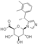 1-Deoxy-1-[5-[(1R)-1-(2,3-dimethylphenyl)ethyl]-1H-imidazol-1-yl]-beta-D-glucopyranuronic acid molecular structure (CAS 1061620-92-5)