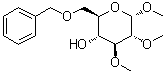甲基 2,3-二-O-甲基-6-O-(苯基甲基)-alpha-D-吡喃葡萄糖苷分子结构 (CAS 106220-89-7)