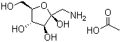1-氨基-1-脱氧-beta-D-呋喃果糖乙酸盐分子结构 (CAS 106256-23-9)