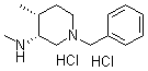 (3R,4R)-N,4-二甲基-1-(苯基甲基)-3-哌啶胺盐酸盐分子结构 (CAS 1062580-52-2)