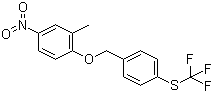 2-(4-三氟甲硫基苄氧基)-5-硝基甲苯分子结构 (CAS 106310-21-8)