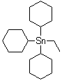 三环己基(乙基)锡分子结构 (CAS 106376-80-1)