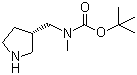 N-Methyl-N-[(3S)-3-pyrrolidinylmethyl]carbamic acid tert-butyl ester molecular structure (CAS 1064052-00-1)