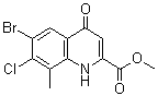 6-Bromo-7-chloro-1,4-dihydro-8-methyl-4-oxo-2-quinolinecarboxylic acid methyl ester molecular structure (CAS 1065074-46-5)
