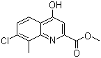 7-氯-4-羟基-8-甲基喹啉-2-甲酸甲酯分子结构 (CAS 1065074-49-8)