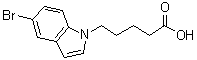 5-Bromo-1H-indole-1-pentanoic acid molecular structure (CAS 1065074-70-5)