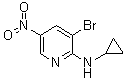 3-溴-N-环丙基-5-硝基-2-吡啶胺分子结构 (CAS 1065074-85-2)