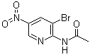 N-(3-溴-5-硝基吡啶-2-基)乙酰胺分子结构 (CAS 1065074-93-2)
