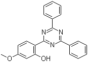 2-(4,6-二苯基-1,3,5-三嗪-2-基)-5-(甲氧基)苯酚分子结构 (CAS 106556-36-9)