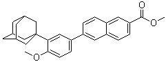 6-[3-(1-金刚烷基)-4-甲氧基苯基]-2-萘甲酸甲酯分子结构 (CAS 106685-41-0)