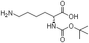 N-(叔丁氧羰基)-D-赖氨酸分子结构 (CAS 106719-44-2)