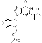 N,5'-O-二乙酰基-2',3'-O-异丙亚基鸟苷分子结构 (CAS 106743-56-0)
