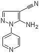 5-氨基-1-(4-吡啶基)-1H-吡唑-4-甲腈分子结构 (CAS 106898-37-7)