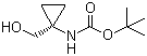 1-(叔丁氧羰基氨基)环丙基甲醇分子结构 (CAS 107017-73-2)