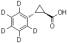 反式-2-(五氘代苯基)环丙烷羧酸分子结构 (CAS 107077-95-2)