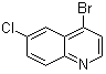 4-溴-6-氯喹啉分子结构 (CAS 1070879-30-9)