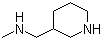 N-甲基-3-哌啶甲胺分子结构 (CAS 1070979-38-2)