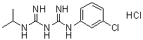 N-(3-Chlorophenyl)-N'-(1-methylethyl)imidodicarbonimidic diamide hydrochloride (1:1) molecular structure (CAS 1071546-52-5)