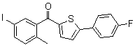 2-(5-碘-2-甲基苯甲酰基)-5-(4-氟苯基)噻吩分子结构 (CAS 1071929-08-2)