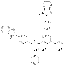 2,9-Bis[4-(1-methyl-1H-benzimidazol-2-yl)phenyl]-4,7-diphenyl-1,10-phenanthroline molecular structure (CAS 1072346-26-9)