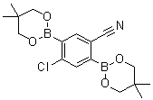 4-Chloro-2,5-bis(5,5-dimethyl-1,3,2-dioxaborinan-2-yl)benzonitrile molecular structure (CAS 1072944-28-5)