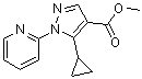 5-环丙基-1-(2-吡啶基)-1H-吡唑-4-羧酸甲酯分子结构 (CAS 1072944-47-8)