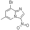8-溴-6-甲基-3-硝基咪唑并[1,2-a]吡啶分子结构 (CAS 1072944-59-2)