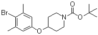 4-(4-溴-3,5-二甲基苯氧基)-1-哌啶羧酸叔丁酯分子结构 (CAS 1072944-63-8)